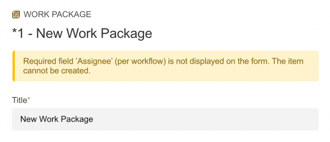 Required field validation